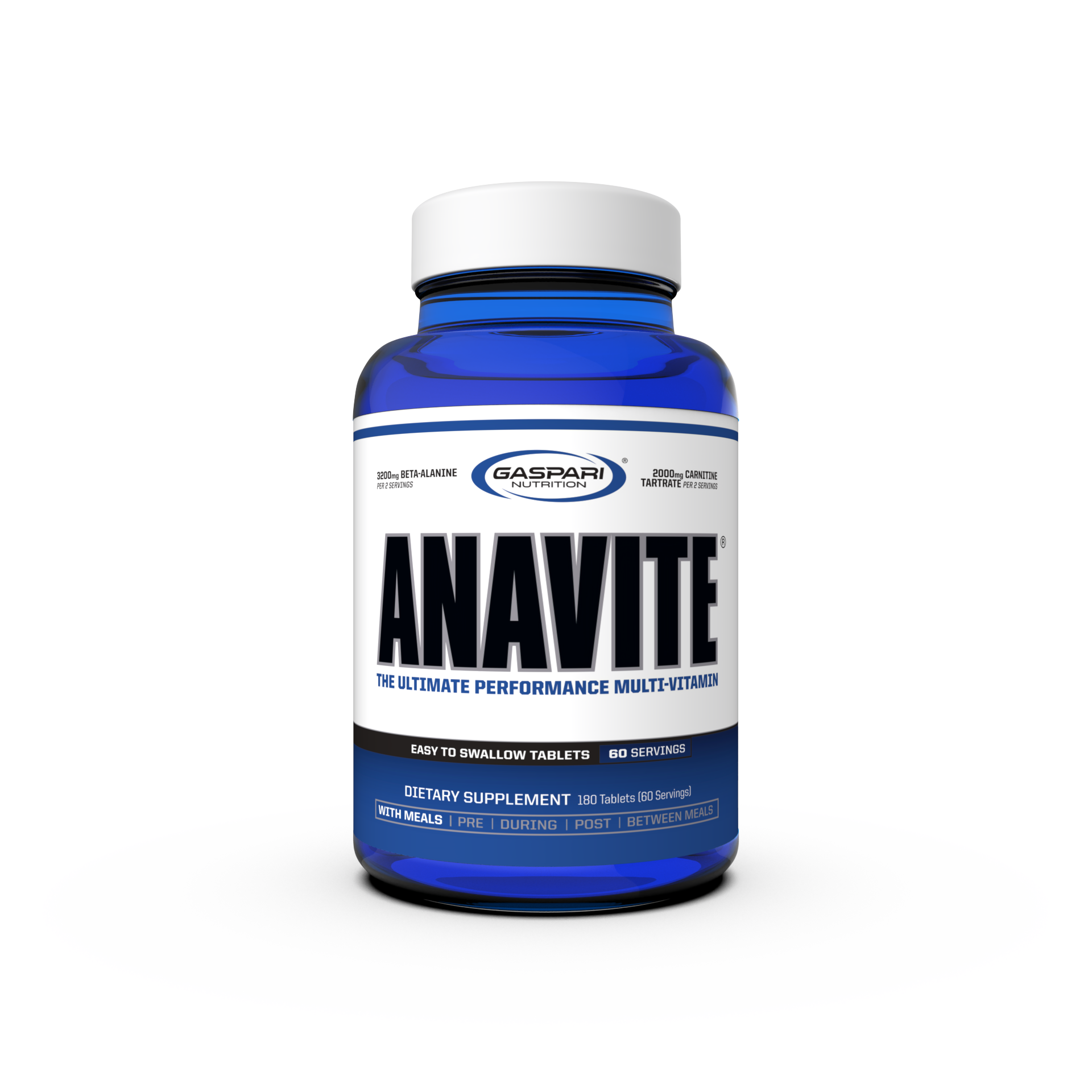 Image of Anavite Tablets by Gaspari Nutrition, showcasing the advanced formula of this sports multivitamin for performance and recovery.