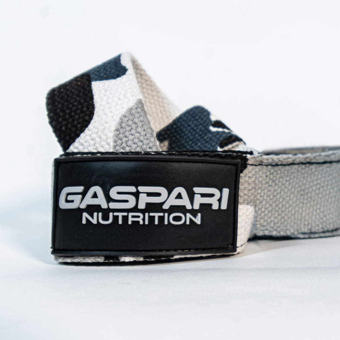 white and black Camouflage Lifting straps - Gaspari Nutrition
